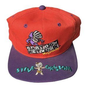 1990s Rare Cartoon Network Steve Grissom #29 Nascar Snap Back Cap Hat Bam Bam